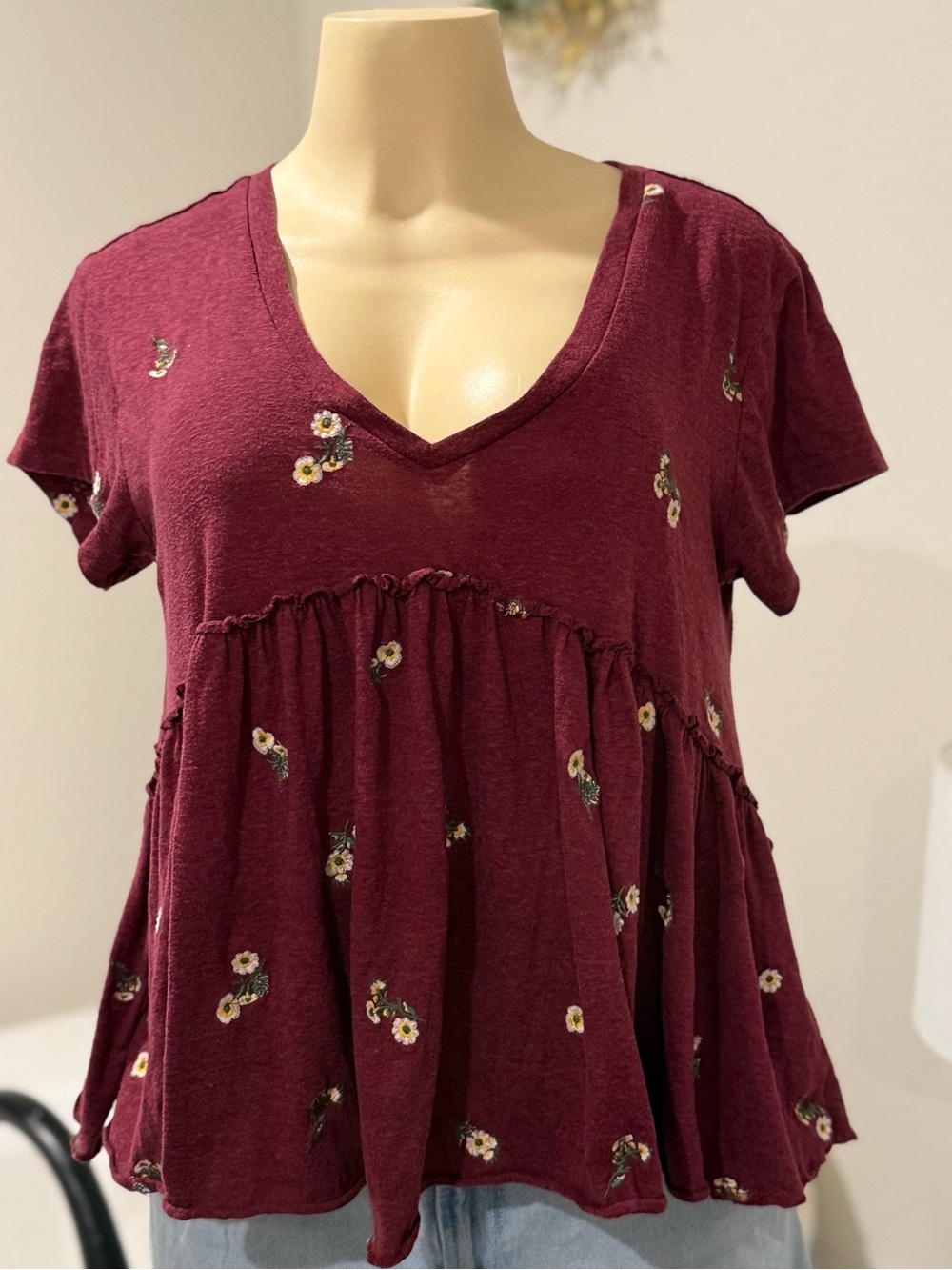 Altar’d State Floral Babydoll Tee